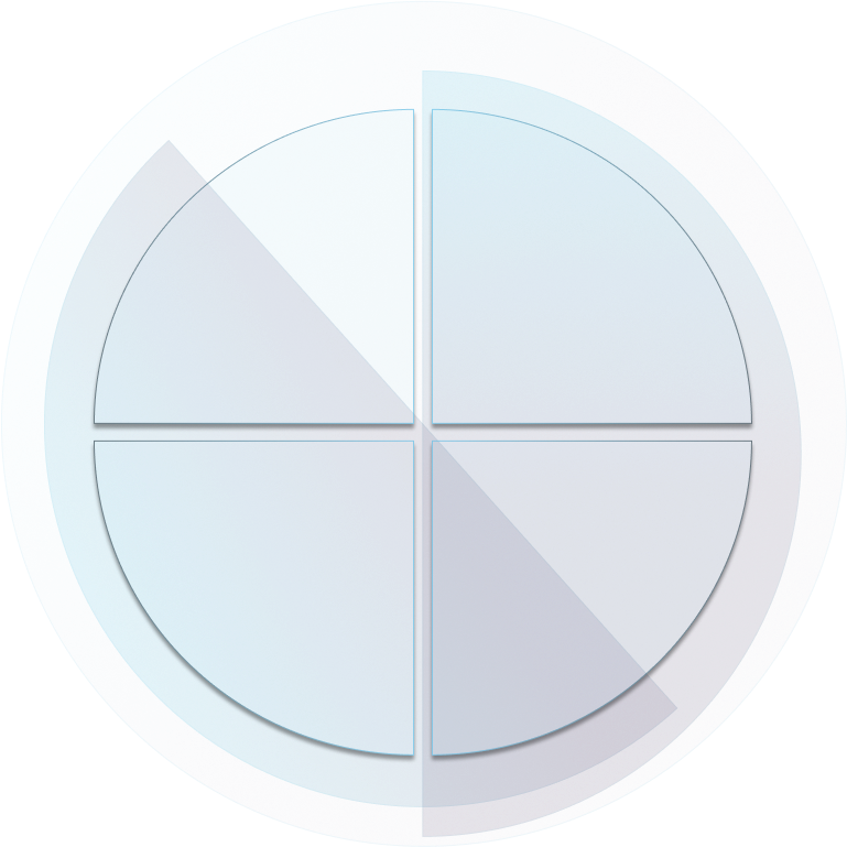 circle with four parts