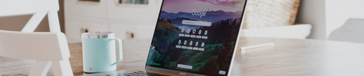 notebook with opened desktop