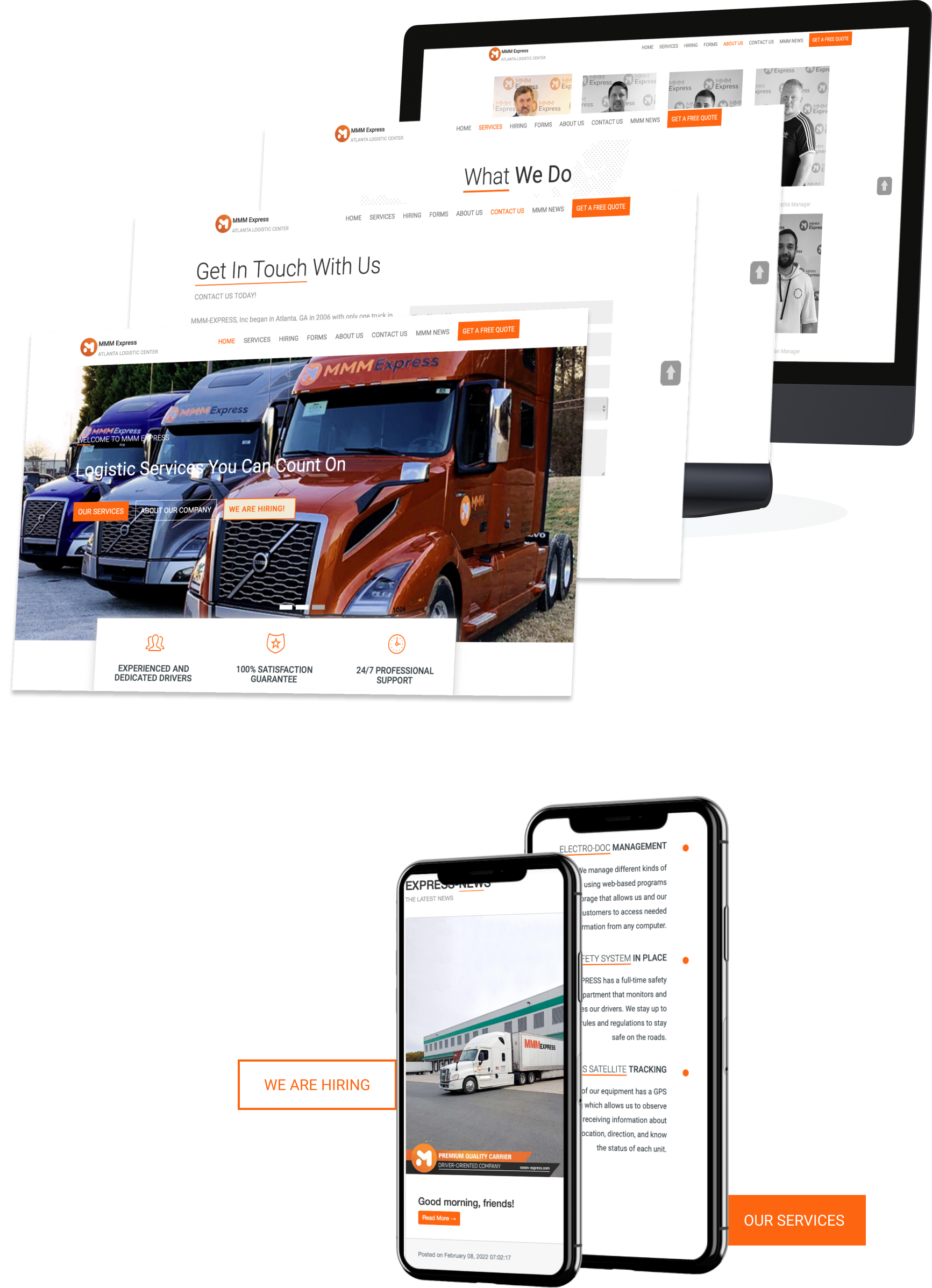 Redesign of the Main Website for MMM Express